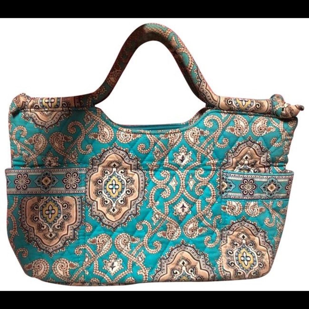 RETIRED Vera Bradley Totally Turq Satchel “Gabby”